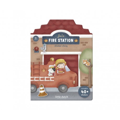 Pegatinas Reutilizables Bomberos Little Dutch