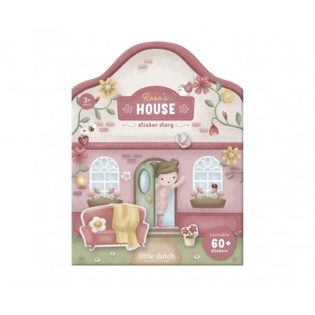 Pegatinas Reutilizables House Rosa Little Dutch