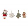Set 4 Adornos de Navidad Rosa Little Dutch